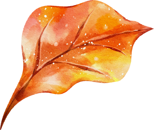 Autumn leaf watercolor